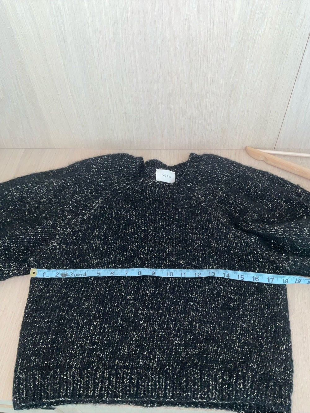 Doen Black Scoopneck Wool Jumper Sweater - Picture 3 of 4